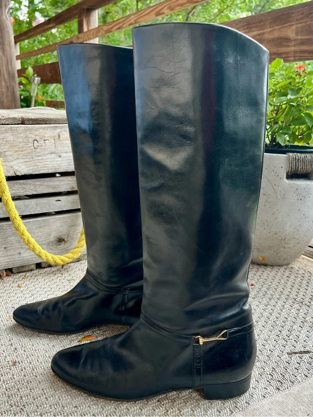 RARE VINTAGE COLE HAAN — HAND MADE IN ITALY 🇮🇹 Leather Knee High Boots